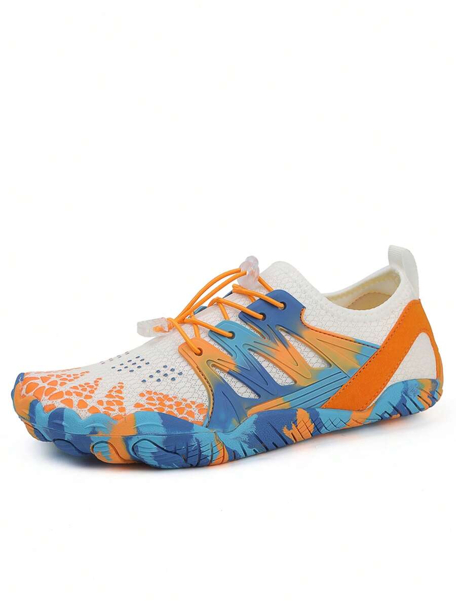 1 Pair Unisex Outdoor Hiking & Wading Shoes, Breathable Water Sports Shoes, Lightweight Non-Slip Quick Drying Suitable For Camping, Fishing, Yoga, Running - Blue - View 1