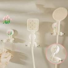 1 件可移动吸盘淋浴喷头支架，家用淋浴喷头支架，可调节淋浴软管支架，无需钻孔底座，适用于浴室和厨房 - 彩色 - 查看 3