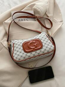 小众法式复古花卉女式腋下包，2025新款韩版时尚休闲百搭单肩斜挎包 - 米色 - 查看 8