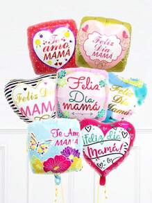 Bóng bay trang trí hình trái tim Ngày của Mẹ Tây Ban Nha, Bóng bay vuông Ngày của Mẹ, Bóng bay I Love Mom, Thích hợp để trang trí tiệc Ngày của Mẹ, Bất ngờ Ngày của Mẹ, Bóng bay chúc phúc Ngày của Mẹ, Trang trí tiệc sinh nhật Mẹ - Nhiều màu - Xem 1