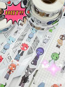 Cardboard Box Curly Sticker Sprunki Game Accessories, Cartoon Cute Decorative Scrapbooking Supplies, Perfect Gift Surprise For Kids - Multicolor - View 4