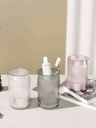 5PCS多功能透明轻便漱口杯 奢华旅行便携牙刷杯 适合户外使用 家用牙刷杯 浴室马克杯 浴室挂件 轻奢洗漱杯 学生宿舍牙刷杯 浴室牙刷杯 轻奢漱口杯 牙刷杯 家用简约 情侣杯 酒店宾馆塑料牙刷杯 居家卫浴装饰 夏季