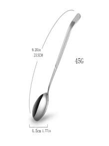 3 Pcs/Set Stainless Steel Spoon Long Handle Household Communal Spoon Creative Thickening Large Rice Spoon