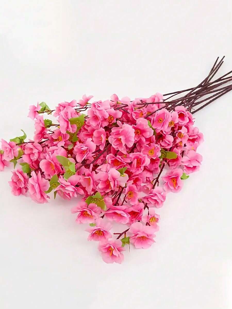1/5/10pcs Artificial Cherry Blossoms - Faux Sakura Flowers - Suitable For Anniversary, Wedding, Home Decor And Various Room Arrangements - DIY Perfect Gift For Home Decor Enthusiasts, Spring Decoration