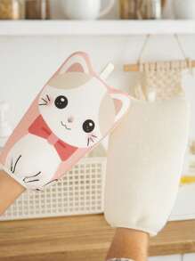 1pc Baby Bath Glove, Double-Sided Infant Bath Brush, Cute Cartoon Baby Shower Bath Towel