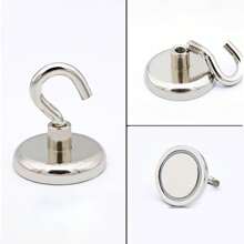 4pcs Strong Magnetic Hooks, Non Perforated Magnet Circular Anti Collision Magnetic Hooks, Household Storage, Kitchen, Bathroom, Office Hooks