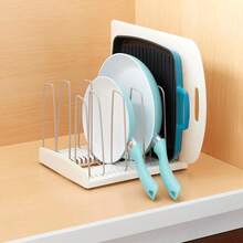 YouCopia - Estante para utensilios de cocina, organizador ajustable para sartenes y ollas, blanco - Estante para utensilios de cocina - Ver 6