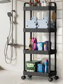 Freistehender Aufbewahrungswagen | 360° drehbarer Organizer für kleine Wohnungen | Einfach zusammenzubauen und zu reinigen | Perfekt für Studentenwohnheime/Küche (ohne Haken)