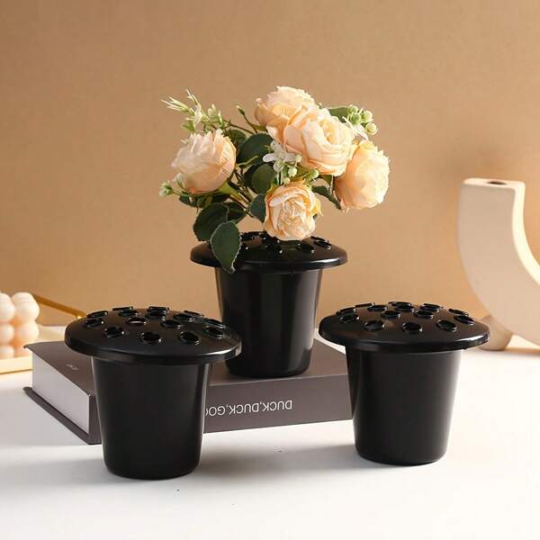 1 Stück/2 Stücke-1 Set Grabstätten Vase mit Einsatzloch, Grabstätten Blumenhalter, Grabstätten Halter für Gedenktag, Grabstätten Dekoration, Grabstätten Vase, Grabstätten Blumenmarker, Blumentopf Vase