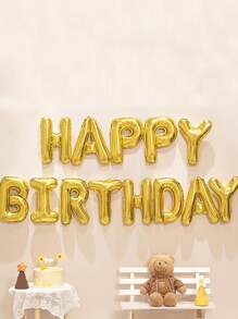 43 件生日气球套装：16 英寸金色字母气球、18 英寸金色心形气球、12 英寸金色圆点乳胶气球，适用于生日派对装饰