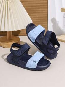 儿童夏季沙滩凉鞋，新款男童鞋和女童公主软底防滑休闲鞋，幼儿/小童/大童 - 藍色 - 查看 3