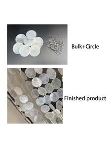 Juego de 10 piezas/50 piezas de corona de flores con flores de concha de perla blancas de 2 pulgadas, decoración transparente natural, corona de flores desmontable y ensamblada para decoración de fondo de boda, decoración de fondo para fiesta - Multicolor - Ver 8
