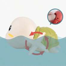 1 szt. Nakręcana zabawka do kąpieli Żółw i kaczka, pływająca zabawka do kąpieli dla dzieci, pływająca zabawka do nurkowania w kształcie kaczki, dziecięca łazienka, zabawa wodna