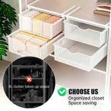 Caja organizadora de cajón de metal de una sola capa, estante de pared de hierro para almacenamiento de ropa y calcetines, sistema de almacenamiento cerrado independiente sin electricidad, regalo para mujeres y niñas