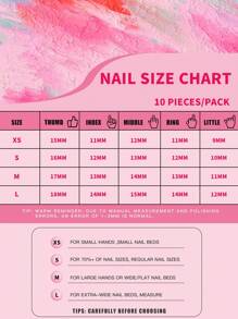 Y2K 10PCS Handmade Press On Nails Long Coffin Shape, 3D Heart Rhinestones & Leopard French Design, DIY Glue On False Nails For Women, Perfect For Daily, Party, Prom, Wedding