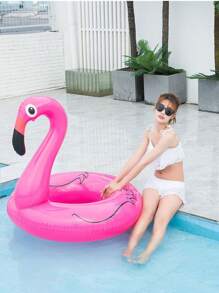 1pc Summer Rose Inflatable Flamingo Pool Float Swim Party Supplies Fun Beach Essentials Floaties For Adults Pool Party Favor