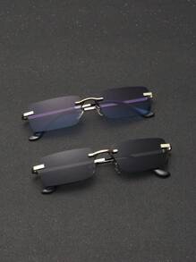 男士个性化精致经典新款简约酷炫休闲2件套时尚眼镜，适合度假装登山时尚配饰节日礼物运动跑步徒步沙滩装饰 - 彩色 - 查看 5