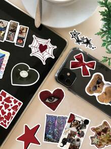 Millennium Theme Y2K Cool Girl Stickers - Creative Fashion Aesthetic Stickers, Perfect For Decorating Phones, Laptops, Diaries, Water Bottles, Bullet Journal Decor, Planner Stickers, Back-To-School,School Supplies,Back To School - Multicolor - View 3