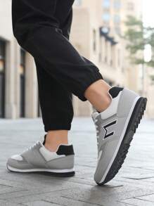 Lightweight Breathable Athletic Shoes For Teenagers & Unisex, Fashionable Patchwork Casual Sneakers, Classic Retro Shoes, Comfortable Non-Slip Training Shoes, Suitable For School, Street, Travel, Hiking