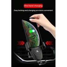 NetHong WIRELESS CAR CHARGER MOUNT, AUTO CLAMP, FAST 15W CHARGING, UK VERSION - Black - View 4