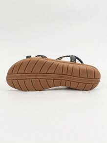Sandalias de mujer bohemias con cuentas, tipo romano de pala plana y retro, nuevas llegadas para primavera/verano 2025