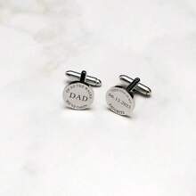 Custom Text Personalized Dad's Cufflinks,Custom Cufflinks For Daddy,Fathers Day Gifts,Best Man Gifts,Personalized Gifts For Dad,Birthday Gifts,Men Gifts