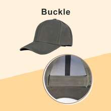 Gorra de béisbol casual  color puro para hombre - Gris Oscuro - Ver 2