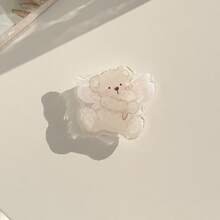 Soporte para teléfono móvil con forma de perro oso Kawaii de GUCADI, expandible y plegable, compatible con estuches de teléfono Apple, Honor, VIVO, OPPO, , Android, regalo para cumpleaños, familia, amigos, agarre de teléfono extensible y retráctil, accesorios para teléfono