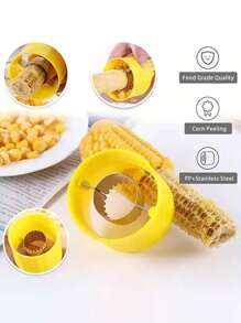1/3pcs Corn Peelers, Corn Cob Stripper, Corn Kernel Remover, Fruit & Vegetable Cooking Tools, Kitchen Accessories - Multicolor - View 7