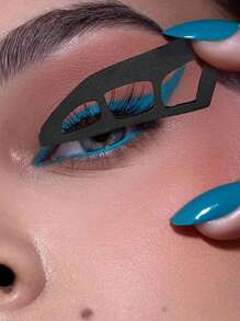 2pcs Eyeshadow Helper + Makeup Brush 1, Multi-Functional Quick Eye Makeup Template Universal Eyeshadow Makeup Tool For Eyeshadow And Eyeliner Templates, Suitable For Female Beginners