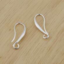 10PCS DIY Design Sieraden Bevindingen Zilverkleurige Gladde Pinch Bail Oorbelhaak Oorbelhaak