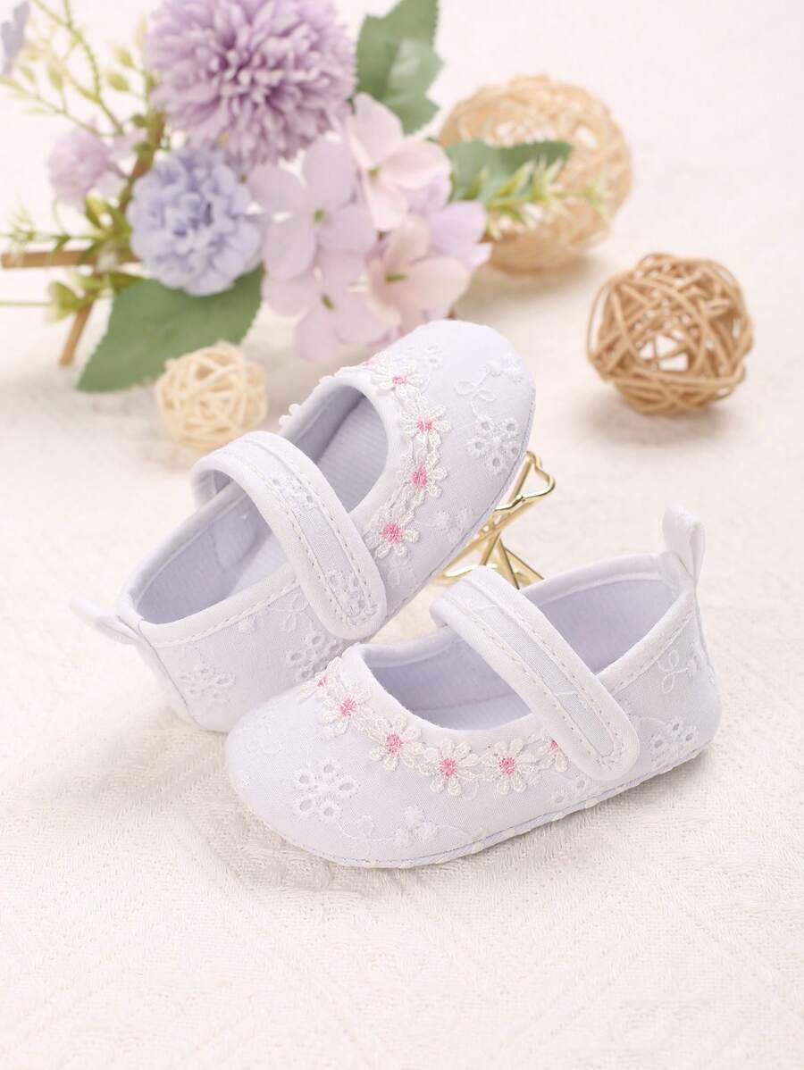 1 Pair Soft-Sole Princess Infant Shoes For Infant Girls Aged 0-1, Spring/Autumn