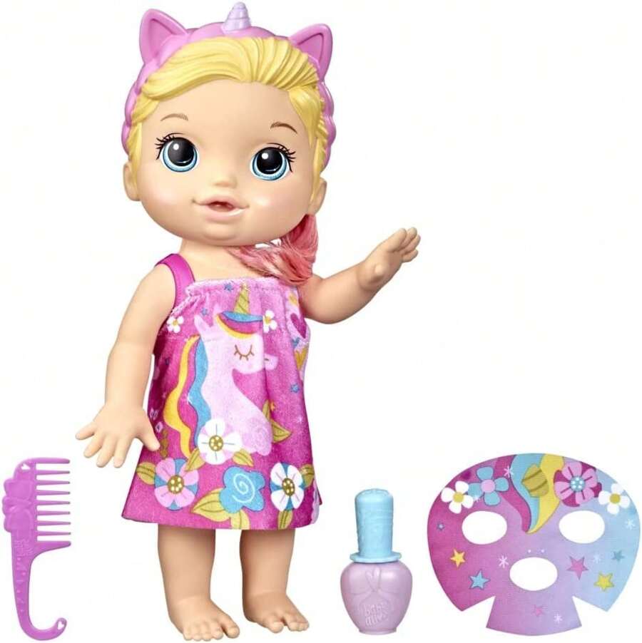 Baby Spa Day Unicorn Doll - Multicolor - View 1