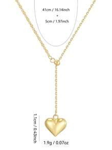 Artepollo 1 件 925 银防过敏心形吊坠项链，双链设计，优雅个性化，适合节日或日常佩戴，适合送给孩子、朋友、生日、返校的礼物