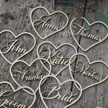 Custom Wedding Place Names/Custom Wood Heart Signs/Wooden Place Cards/ WEDDING Name Cards/Laser Cut Names/HEART TAGS For Wedding,Wedding Place Cards, Custom, Wooden Names, Party, Decoration, Gift, Wedding Decor,Name Tags, Decoration, Gift, Signs,Valentines, Gift For Her, Gift For Him, Gift For Mum, Gift For Friends, Home Decor, Decoration, Personalized Gift, Custom Gift Gifts Birthday Graduation