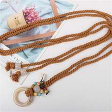 1pc Bohemian Vintage Belt Decoration Skirt Dress Tie Tassel Waist Rope Peplum Waist Chain