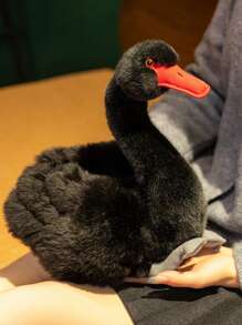 1 件 24 厘米/9.4 英寸可爱卡通天鹅毛绒玩具，黑白天鹅毛绒玩具，可爱装饰品，适合女孩、儿童、家居装饰、动物园礼物