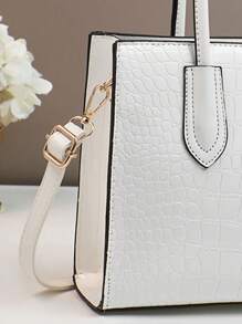 New Solid Color Toothpick Pattern Women Handbag Small Square Bag Satchel Shoulder Bag Multi-Pockets Versatile Casual Large Capacity Tote Bag Suitable For Travel Shopping, Fashion Colorblock Lightweight Luxury Casual Backpack Suitable For School Season