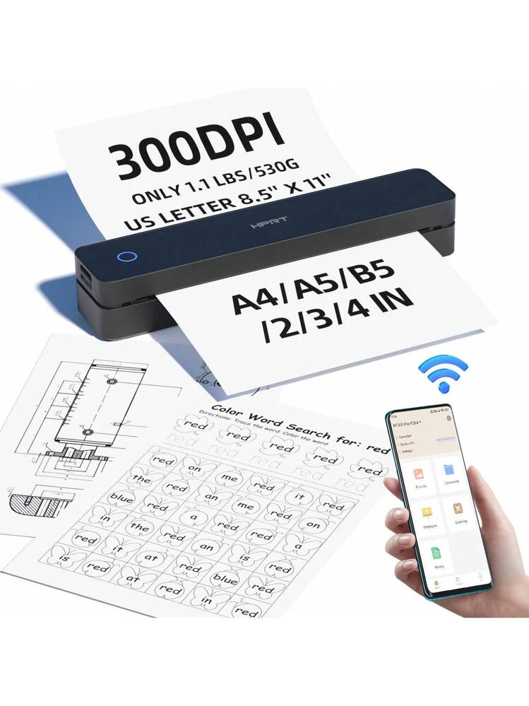 HPRT MT610 Pro ポータブル ワイヤレスプリンター、Bluetooth サーマル