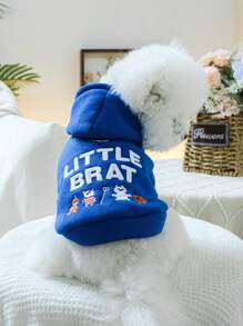 1pc Cute Pet Clothes For Small Dogs & Cats, Fashionable Puppy Autumn/Winter Warm Sweatshirt