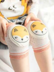 1 对卡通网状透气婴儿护膝和护肘，男女通用 - 彩色 - 查看 6