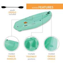 Lifetime Wave 6 Ft Youth Kayak, Seafoam Green *WP (91237) - Green - View 5