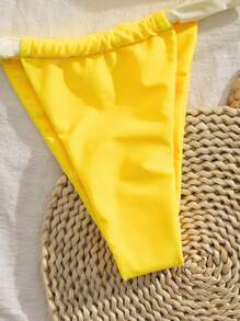 New Soft Padded Thick Strap Elegant Party Bikini Set, Ladies Beach Swimwear For Summer