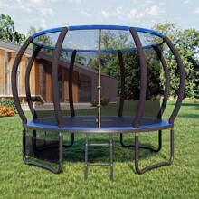 Trampoline Complete Set With Net, Ladder, Edge Cover & Accessories Children's Trampoline Garden Trampoline Load Capacity 150 Kg - Blue - View 2