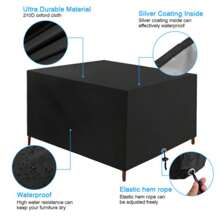 Heavy Duty Outdoor Waterproof Garden Patio Furniture Cover For Rattan Table Cube Outdoor - Black - View 6