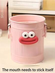 1 件塑料收纳盒，桌面杂物整理器，化妆刷架，学生办公桌垃圾桶，办公室，学习用品 - 彩色 - 查看 10