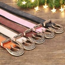 新款韩版复古雕花扣女士腰带时尚百搭牛仔裤女式高档皮带 - 彩色 - 查看 4