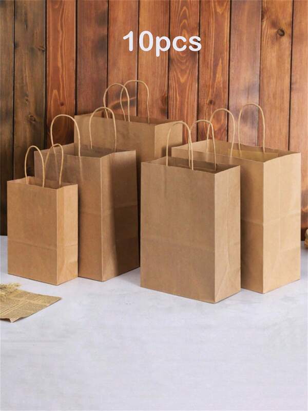 10 piezas de Bolsas de regalo lisas, bolsas de empaque de regalo de unicolor minimalista para fiestas