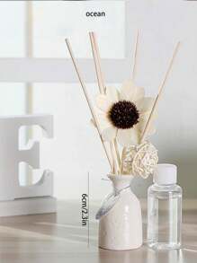 1 件陶瓷香味精油扩散器，藤条芳香香味装饰品，适用于家庭、酒店、浴室，无明火