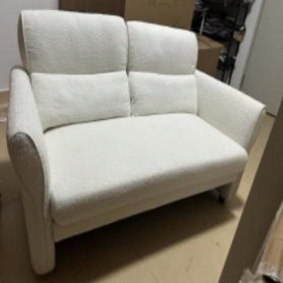 Ataucjin Modern Beige Couch,59 Inch Deep Seat Loveseat Sofa With 2 Removable Lumbar Pillows